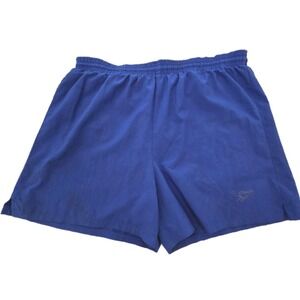 90s Vintage Reebok Running Shorts Mens Small Blue Made in USA Lined Drawstring